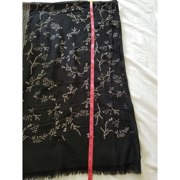 Cover Up Swim Wraps Raw Hem Black White Contrast Trims / Prints One Size - Picture 6 of 6